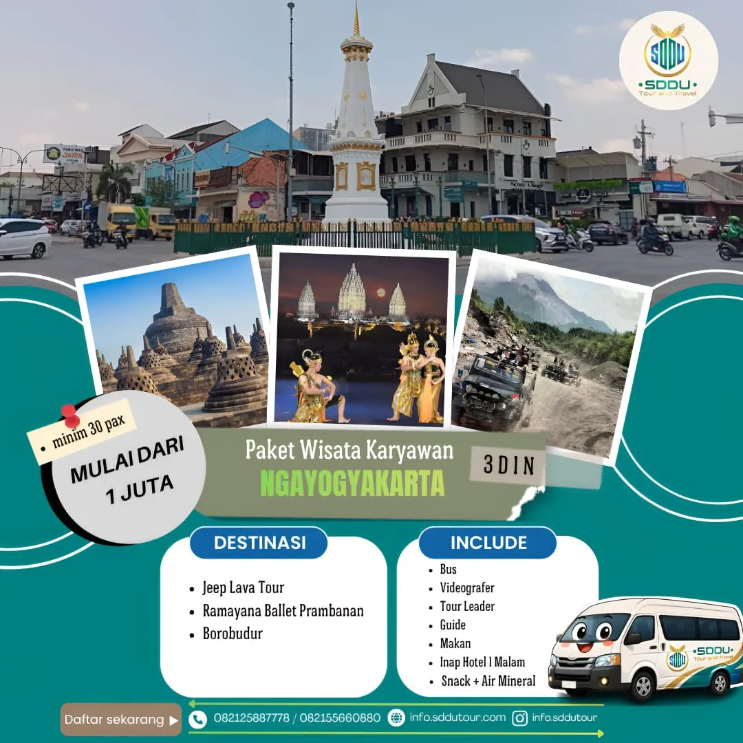 Paket Wisata Karyawan Yogyakarta 3D1N – Gathering Seru Bareng Rekan Kerja Mulai 1 Jutaan
